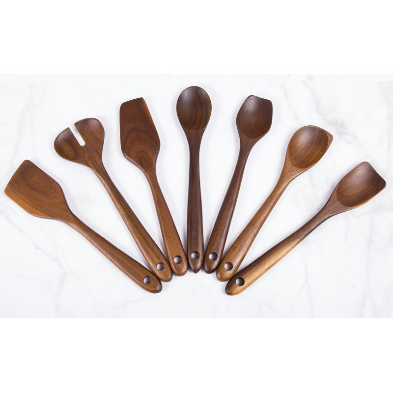 Creative Home 7Piece Acacia Wood Kitchen Utensil Set & Reviews Wayfair